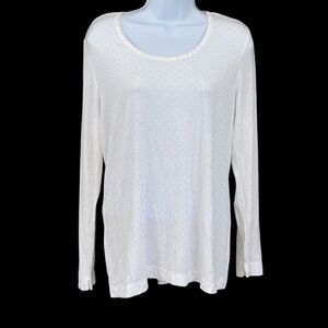 Chico's Touch of Cool dot print layering tee, size 2 (12-14), like new